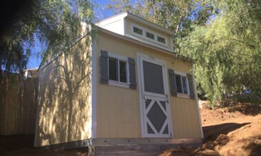 Yellow cottage tiny house