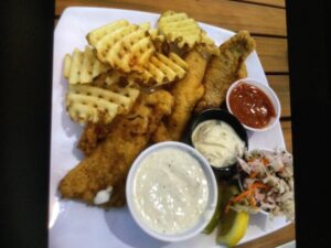 plate of fish and chips