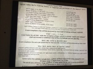 Fishing Permit Fees list